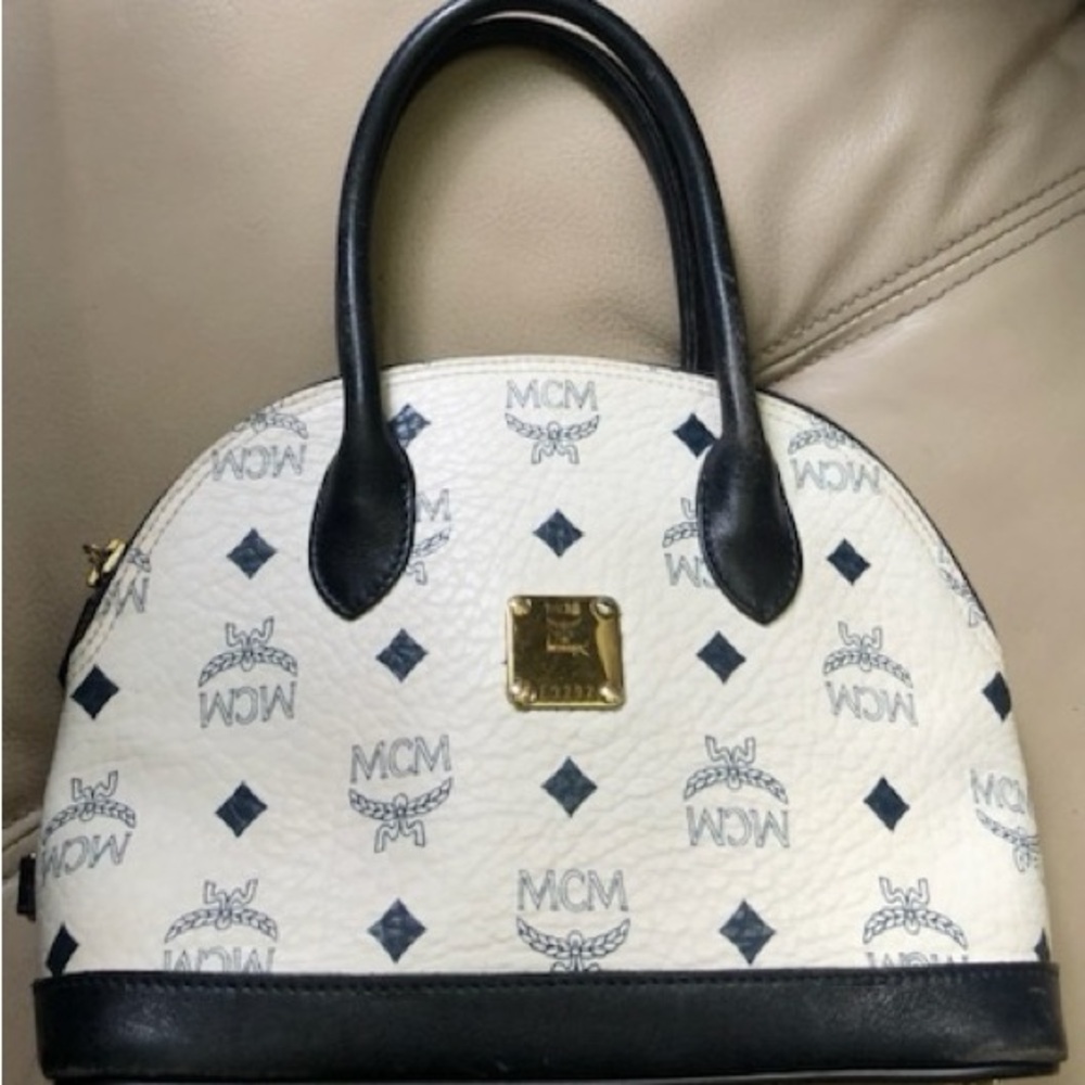 MCM Black and Cream Satchel
